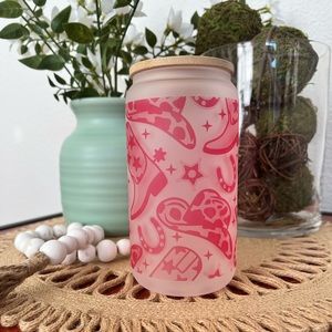 COPY - 16oz Libby cup with a bamboo lid and straw